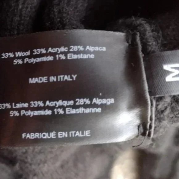 Proenza Schouler Black Label Cable Knit Asymmetric Sweater Black M Italy NWOT - Picture 8 of 9